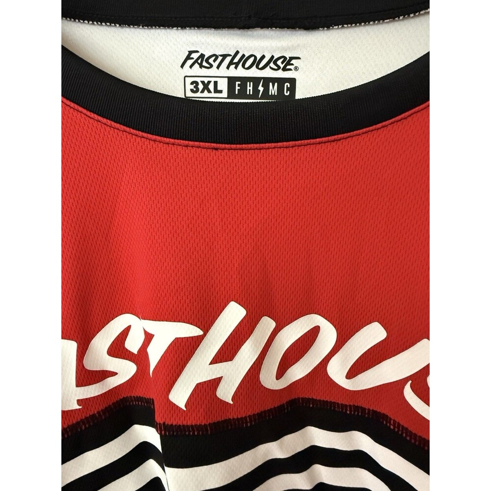 Grindhouse Fasthouse Omega Jersey Size 3X 2802-4113 Red White Blue Cycling - Picture 4 of 10